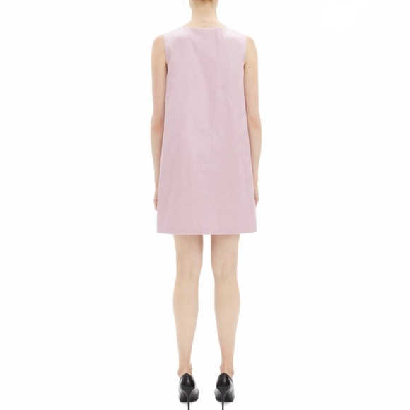 Theory Pink Lilac Easy Chintz Sleeveless Sheath Cotton Dress - Picture 3 of 13